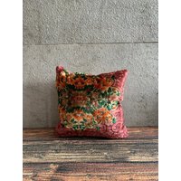 Kelim Kissen, Kilim Kissenbezug, Vintage Kelimkissenbezug 16x16 cm No0847 von MeboPillow