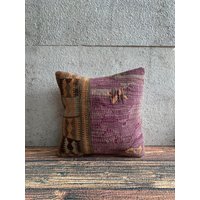 Kelim Kissen, Kissenbezug, Vintage Kelimkissenbezug, Kelimkissenbezug 16x16 cm No6194 von MeboPillow