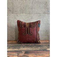 Kelim Kissen, Sofakissen, Kissenbezug, Kelimkissen, 16x16x16 cm, No6069 von MeboPillow