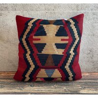 Kelim Kissen, Vintage Kissenbezug, Kilim Boho 20x20 cm No1464 von MeboPillow