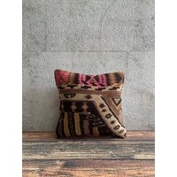 Kelim Kissenbezug, Kelimkissenbezug, Sofakissen, Boho 16x16x16x16 cm No6189 von MeboPillow