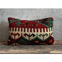 Kilim Kissen, 12x20 Kelim Vintage Sofakissen, Dekokissen, Kissenbezug, cm No3373 von MeboPillow