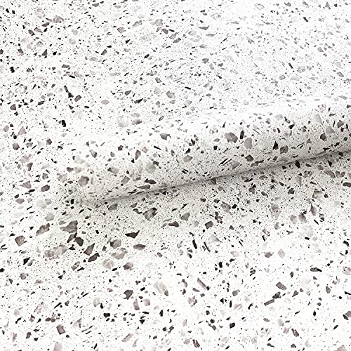 Terrazzo-Marmor-Papier, 45 cm x 3 m, Granit-Vinyl-Tapetenfolie, Küche, Badezimmer, Arbeitsplatte, Aufkleber, Möbel, Marmor-Vinylfolie von Meboem