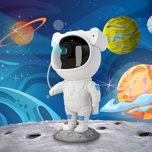Mebus Astronaut Sternenhimmel Projektor LED Sternenprojektor mit 8 Nebelmodi 2 Sternenmodi Fernbedienung einstellbare Helligkeit und Geschwindigkeit 360° Rotation für Kinder und Erwachsene Mebus Astronaut Sternenhimmel Projektor LED Sternenprojektor mit 8 Nebelmodi 2 Sternenmodi Fernbedienung einstellbare Helligkeit und Geschwindigkeit 360° Rotation für Kinder und Erwachsene von Mebus