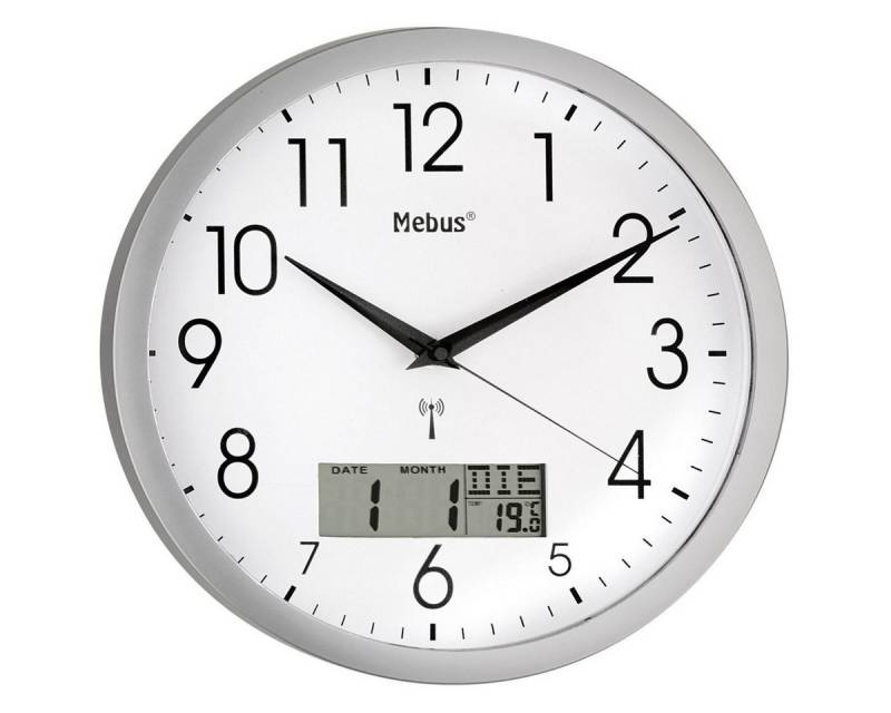 Mebus Wecker 19422 Funk-Wanduhr von Mebus