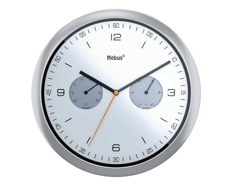 Mebus Wanduhr (mit Hygro- und Thermometer, Ø 26,5 cm) von Mebus