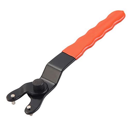Meccion Verstellbarer Winkelschleifer, Maulschlüssel, 10-46 mm, universeller Stiftschlüssel mit rutschfestem, kunststoffbeschichtetem Griff von Meccion