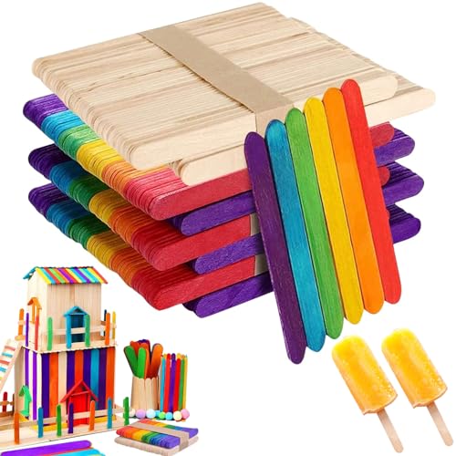 400 Stück Holzstäbchen, Eisstiele zum Basteln, Holzspatel für Eis, Mundspatel - Holzstiele für Verschiedene Bastelarbeiten 400 Stück Holzstäbchen, Eisstiele zum Basteln, Holzspatel für Eis, Mundspatel - Holzstiele für Verschiedene Bastelarbeiten von Mecctuck