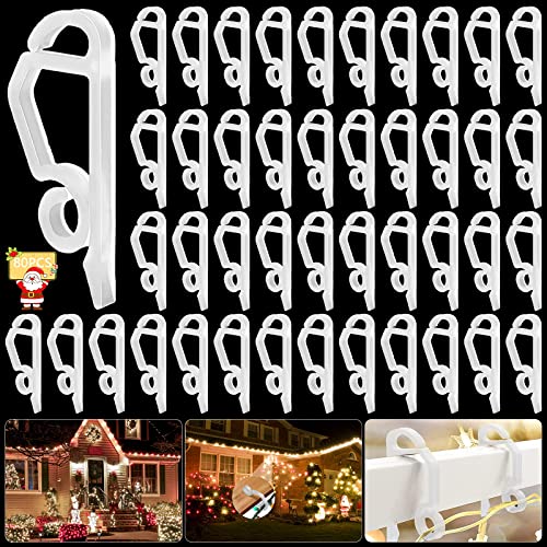 Dachrinnenhaken für Lichterketten, 80 Stück Lichterkette Befestigung, Lichterketten Halterung, Dachrinnenhaken, Wetterfeste Kunststoff Weihnachtslicht Clips für Weihnachts Deko Hängende Außenleuchten Dachrinnenhaken für Lichterketten, 80 Stück Lichterkette Befestigung, Lichterketten Halterung, Dachrinnenhaken, Wetterfeste Kunststoff Weihnachtslicht Clips für Weihnachts Deko Hängende Außenleuchten von Mecctuck