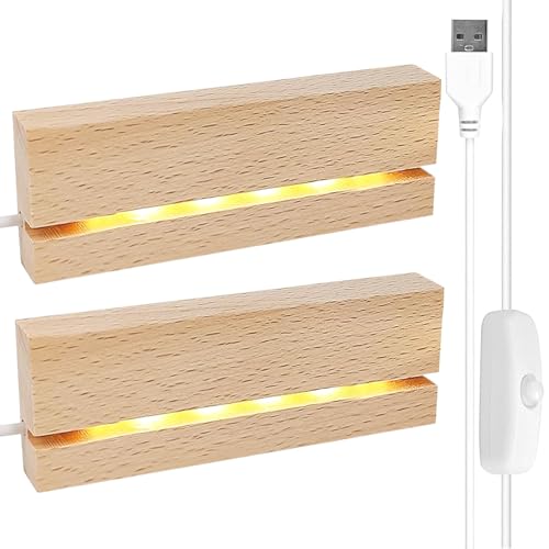 Led Sockel, 2 Stück LED Lichter Display Basis, Lichtsockel, Led Sockel für Acrylglas, Holz Desktop Leuchten Display Basis, Holz Beleuchtete USB-Lichtsockel, Rechteckig Holzsockel Display Ständer Led Sockel, 2 Stück LED Lichter Display Basis, Lichtsockel, Led Sockel für Acrylglas, Holz Desktop Leuchten Display Basis, Holz Beleuchtete USB-Lichtsockel, Rechteckig Holzsockel Display Ständer von Mecctuck