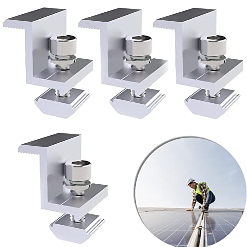 Solarmodul Halterung, 4 Stück Solarpanel Halterung, Solar Halterung Ziegeldach, 35mm Befestigung Solarmodul, Montageset für Solarmodule, Solarmodul Halterung für Wohnmobil Boot Dächer Wände von Mecctuck