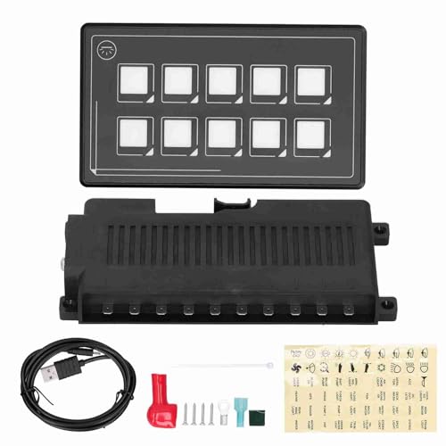 10p Membran Steuerschalter Bluetooth LED Touch für RV -Boot wasserdichte Hintergrundbeleuchtung von MechKit