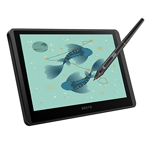 BOSTO 12HD-A H-IPS Graphics Tablet-Monitor 11,6 Zoll 1366x768 Anzeige 8192 Druckpegel USB-Anbieter-Zeichnung für macOS niedriger Verbrauch von MechKit