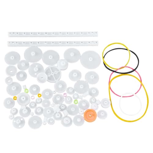 Mechkit 75pcs Kunststoff -Zahnriemenscheibe Wurmwellhülle Set DIY Roboter Getriebe Motor Spielzeug von MechKit