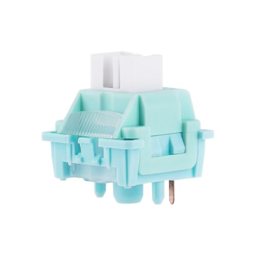 LEOBOG Ice Vein 100 Pcs 42gf Lineare Tastaturschalter, Pre-Lubed 5-Pin Schalter mit POM Schaft, Lichtdiffusor für mechanische Gaming Tastatur, Kompatibel mit MX Keycaps von MechLands