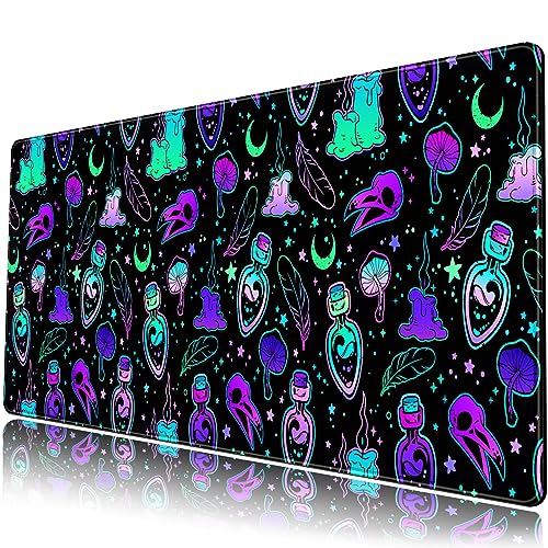 Goth Schreibtischunterlage - Großes Gaming-Mauspad XL, Dunkelschwarz, Lila - Cooles Anime-Design, Erweitertes XXL Mauspad für Computer und Laptop Goth Schreibtischunterlage - Großes Gaming-Mauspad XL, Dunkelschwarz, Lila - Cooles Anime-Design, Erweitertes XXL Mauspad für Computer und Laptop von Mechanical Cattle