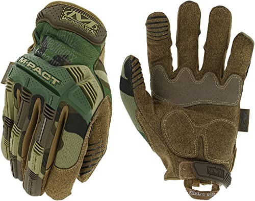 Mechanix Wear M-Pact® Woodland Camo Taktische Stoßfeste Arbeitshandschuhe Handschuhe (Medium, Camouflage) von Mechanix Wear