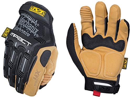 Mechanix Wear: Material4X M-Pact Arbeitshandschuhe aus Kunstleder – Aufprallschutz, Absorbiert Vibrationen, Abriebfest (X-Large, Braun/Schwarz) von Mechanix Wear