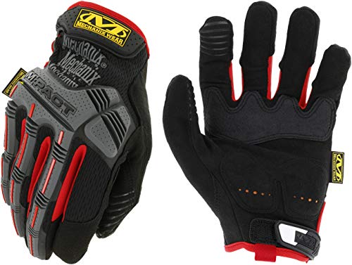 Mechanix Wear: M-Pact Arbeitshandschuhe – Berührungsfähig, Aufprallschutz, Absorbiert Vibrationen (Groß/Large, Rot/Schwarz) von Mechanix Wear