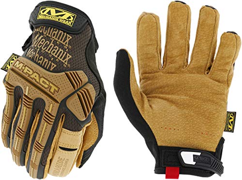 Mechanix Wear - Leder M-Pact Handschuhe (XXL, schwarz/braun) von Mechanix Wear