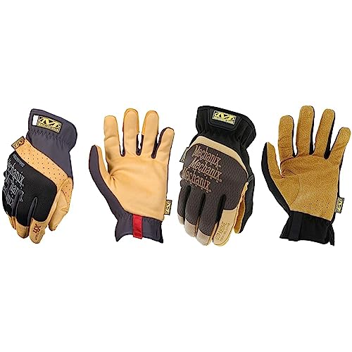Mechanix Wear Material4X® FastFit® Handschuhe (X-Large, Braun/Schwarz) & Wear: DuraHide FastFit Arbeitshandschuhe aus Leder – Abriebfest, Langlebig (X-Large, Braun/Schwarz) von Mechanix Wear