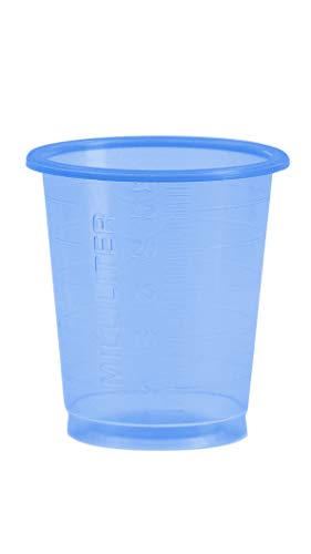 270 Schnapsbecher Schnapsgläser aus Plastik Pinnchen Kunststoff Shots Medikamentenbecher 2cl - 3cl Einweg Medi Becher blau von Med-Comfort