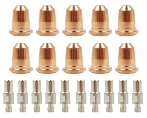 20 Stücke Plasmabrenner S45 CUT55 PT-40 PT40 IPT-40 IPT-60 PT60 HC4000 PR0110 Elektroden PD0116 Düsenspitzen Passend for Telwin Plasma 34(0.8mm 30A) von MedgAs