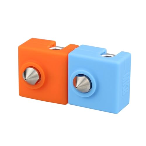 3D-Drucker MK9 Schutzhülle aus Silikon for Heizblock von CR-10,10S,S4,S5 Anet A8 MK7/MK8/MK9 Hotend(Orange,3PCS) von MedgAs