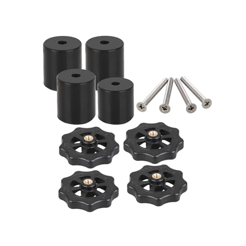3D-Druckerteil M3 M4 Hotbed-Mutter Federschraube Nivellierungssatz Beheizte Bettplattform-Nivellierungsfeder Zubehör for CR-10 Ender 3(Black Silicone Kit) von MedgAs