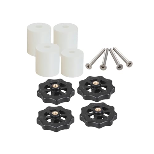 3D-Druckerteil M3 M4 Hotbed-Mutter Federschraube Nivellierungssatz Beheizte Bettplattform-Nivellierungsfeder Zubehör for CR-10 Ender 3(White Silicone Kit) von MedgAs