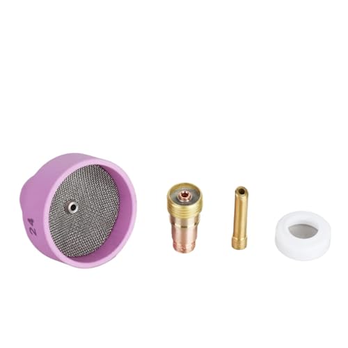 4er-Set WIG-Schweißen Nr. 24 Extra große Aluminium-Keramik-Düse Alumina-Cup-Kit Brenner WP17 18 26 Stubby-Spannzangenkörper-Gaslinsen-Sets(1.6MM) von MedgAs