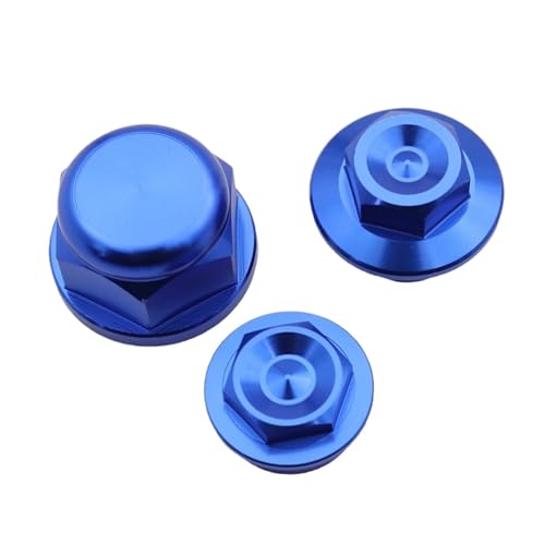 CNC Aluminium Vorne Hinten Rad Lock Achse Lock Mutter for EXC 300 EXC 250 EXC-F 350 XCW 450 500 TE 300 FE 450 2016-2022(1 Set Blue) von MedgAs