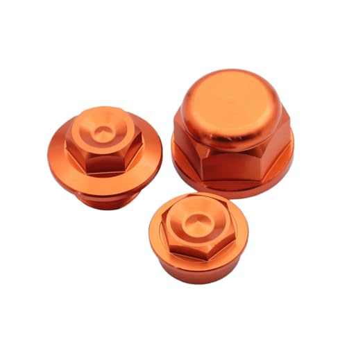 CNC Aluminium Vorne Hinten Rad Lock Achse Lock Mutter for EXC 300 EXC 250 EXC-F 350 XCW 450 500 TE 300 FE 450 2016-2022(1 set Orange) von MedgAs