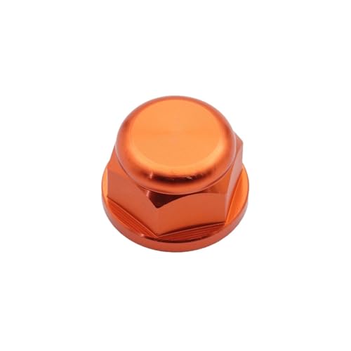 CNC Aluminium Vorne Hinten Rad Lock Achse Lock Mutter for EXC 300 EXC 250 EXC-F 350 XCW 450 500 TE 300 FE 450 2016-2022(Rear Orange) von MedgAs