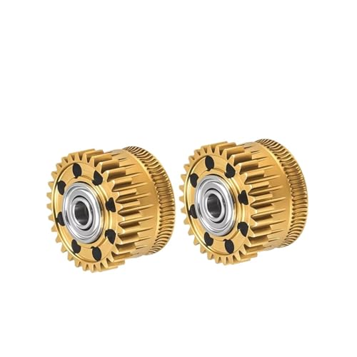 For K2 Plus Extruder Gear All Metal Full K2 Plus Extrusion Gear Kit Kompletter Ersatz(Golden,1PCS) von MedgAs