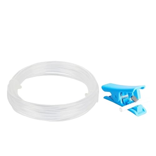 For Lab P1P AMS A1 Mini 3D-Drucker PTFE-Rohr Teflonto-Rohr-Extruder 1,75 mm ID2.5 mm OD4 mm Bambulab Filamentteile(Transparent8M Cutter) von MedgAs