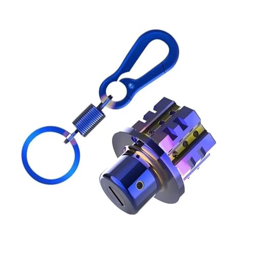 MedgAs Motorrad-Schlüsselkopf, universeller CNC-modifizierter Schlüsselkopf aus gebranntem Titan, Zubehör for Rennboote, sechseckiger Schlüsselkopf aus gebranntem Titan (Color : Titanium Set 1) von MedgAs