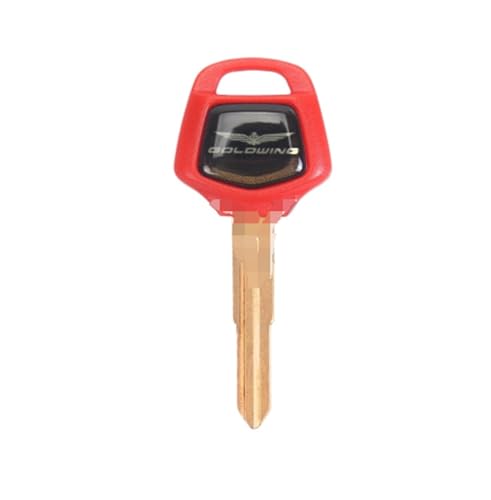 MedgAs Neue Leere Motorradschlüssel ersetzen ungeschnittene Schlüssel for GL1200 GL1000 GL1500 GL 1500 1000 1200 GL1800 1800 Gold Wing (Color : B 1 PCS Red) von MedgAs