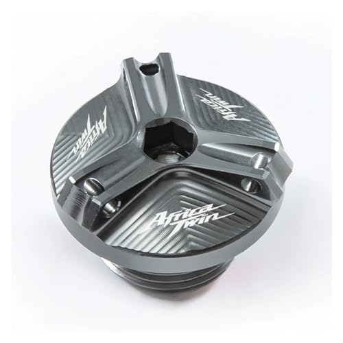 MedgAs for Africa Twin CRF 1100 L CRF1100L Abenteuer Motorrad Motoröldeckel Einfülldeckel Hinten Bremsflüssigkeitsbehälter Deckelschutz(Oil Filler Cap-Grey) von MedgAs