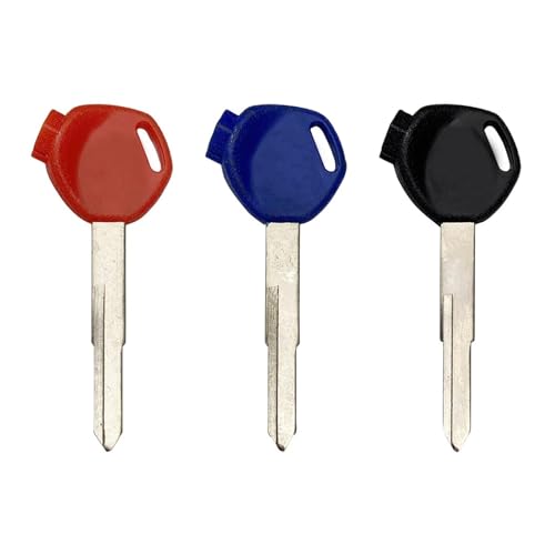 Motorrad Ersatz Schlüssel Uncut for 100 125 150 Cc Roller EINE Magnet Anti-diebstahl Lock Schlüssel DIO Z4 Z125 SCR 100 WH110 (Color : Right Slot 3 Colors) von MedgAs