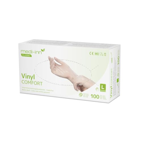 Medi-Inn Vinyl puderfrei Einmalhandschuhe transparent (Größe L, 1000 Stück) von Medi-Inn+