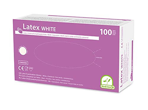 Medi-Inn Latex white Einmalhandschuhe gepudert weiß (M, 1000 Stück) von Medi-Inn+