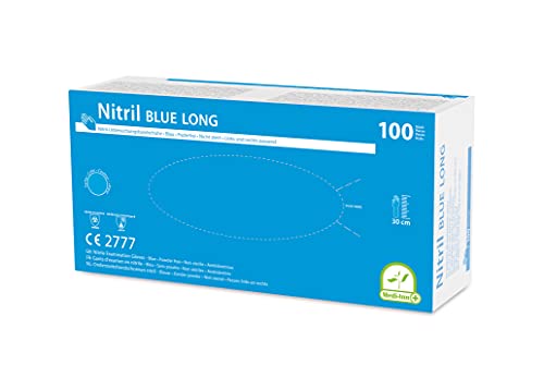 Medi-Inn Nitril blue long Einmalhandschuhe puderfrei (Menge: 1000 Stück, Größe: XL (9-10)) von Medi-Inn+