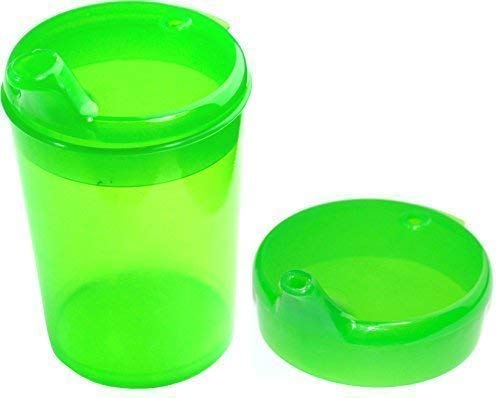 Medi-Inn+ Schnabelbecher 250 ml Praktisches Set: 1 Unterteil mit 2 Deckeln (1 x mit Öffnung 12 x 10 mm u. 1 x mit Öffnung 4 x 4 mm) | grün von Medi-Inn+