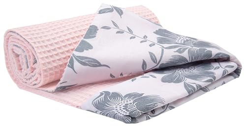 Medi Partners Babydecke Baby Decke Neugeborenen - Kuscheldecke Geschenk Babydecken 75x100cm für Kleinkinder Mädchen Krabbeldecke Kinderbett Kinderwagen 100% Baumwolle (Berry mit rosa Waffel) von Medi Partners