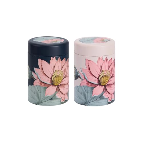 Dose Padma je 125g - 2er Set - mit blumigen Motiven aufwendig lackiert, Drehverschluss - Vorratsdose, Kaffee- Teedose lebensmittelecht - Ø 7,5cm Höhe 11,0cm Dose Padma je 125g - 2er Set - mit blumigen Motiven aufwendig lackiert, Drehverschluss - Vorratsdose, Kaffee- Teedose lebensmittelecht - Ø 7,5cm Höhe 11,0cm von MediMuc