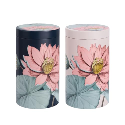 Dose Padma je 500g - 2er Set - mit blumigen Motiven aufwendig lackiert, Drehverschluss - Vorratsdose, Kaffee- Teedose lebensmittelecht - Ø 10,9cm Höhe 19,0cm Dose Padma je 500g - 2er Set - mit blumigen Motiven aufwendig lackiert, Drehverschluss - Vorratsdose, Kaffee- Teedose lebensmittelecht - Ø 10,9cm Höhe 19,0cm von MediMuc