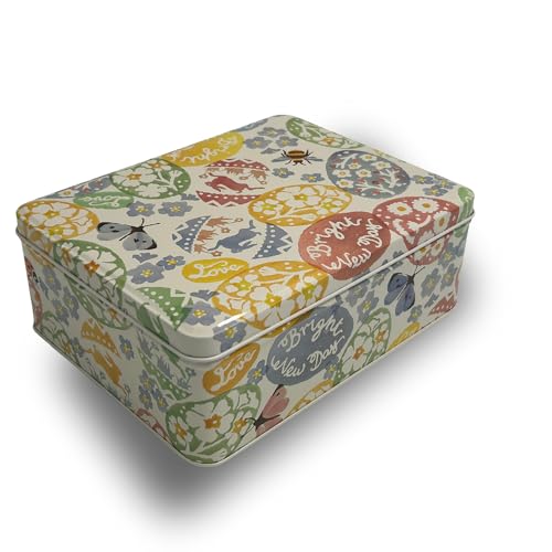 MediMuc Geschenkdose Design Design Emma Bridgewater - Liebevoll gestaltete rechteckige Vorratsdose - Motiv Bright New Day - Blechdose, Keksdose, Dose - Maße: (L x B x H): 19,5 x 15,4 x 7,5cm von MediMuc