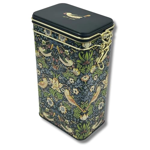 MediMuc Vorratsdose FridolinEdition - Kaffeedose, Teedose - geprägt und aufwendig lackiert - Künstler: William Morris Motiv: Erdbeerdieb - Maße: (B/H/T) ca. 11 × 18 × 7,4 cm Volumen ca. 1,5L von MediMuc