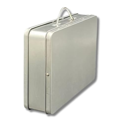 Mini Koffer Blank - Mini Dose - rechteckige Scharnierdeckeldose mit Henkel - lebensmittelecht - Volumen 0,8L - Maße: 17,4 x 11,5 x 4,0 cm Mini Koffer Blank - Mini Dose - rechteckige Scharnierdeckeldose mit Henkel - lebensmittelecht - Volumen 0,8L - Maße: 17,4 x 11,5 x 4,0 cm von MediMuc
